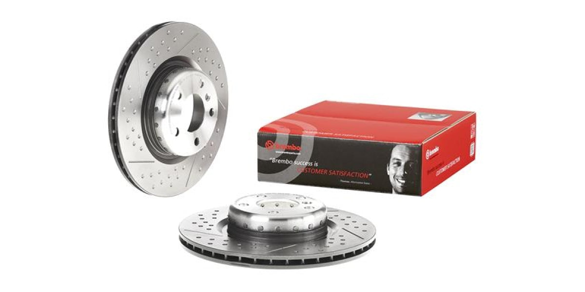 Brake Disc Rear (1-In-Box) Bmw 1 F20/3 F30/4 F32 (M-Sport) Vented/dimpled (Brembo - 09C40013)