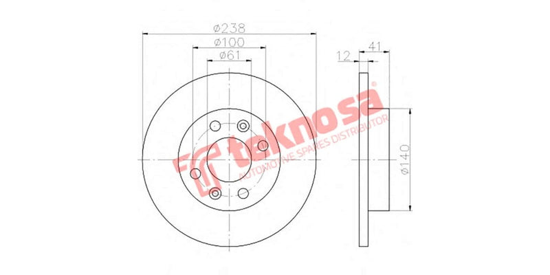 Brake Disc Renault Clio 1.4/1.6 00- (Fs)