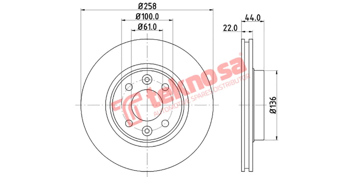 Brake Disc Renault Clio Sandero Twingo (Fv)