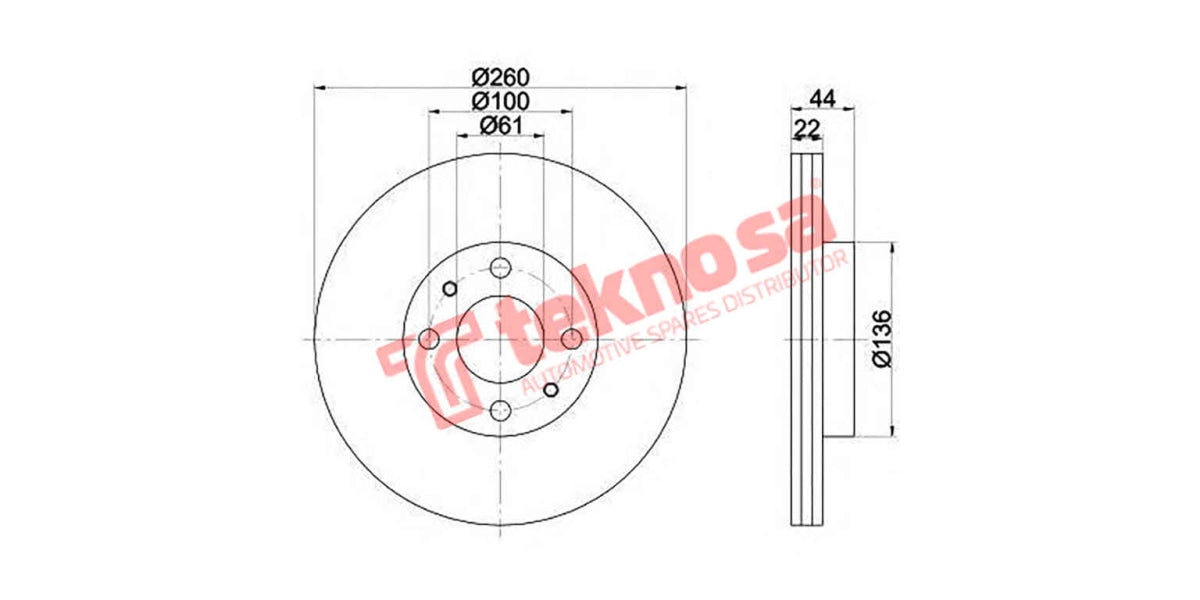 Brake Disc Renault Clioiii/Modus/Np200 05 (Fv)