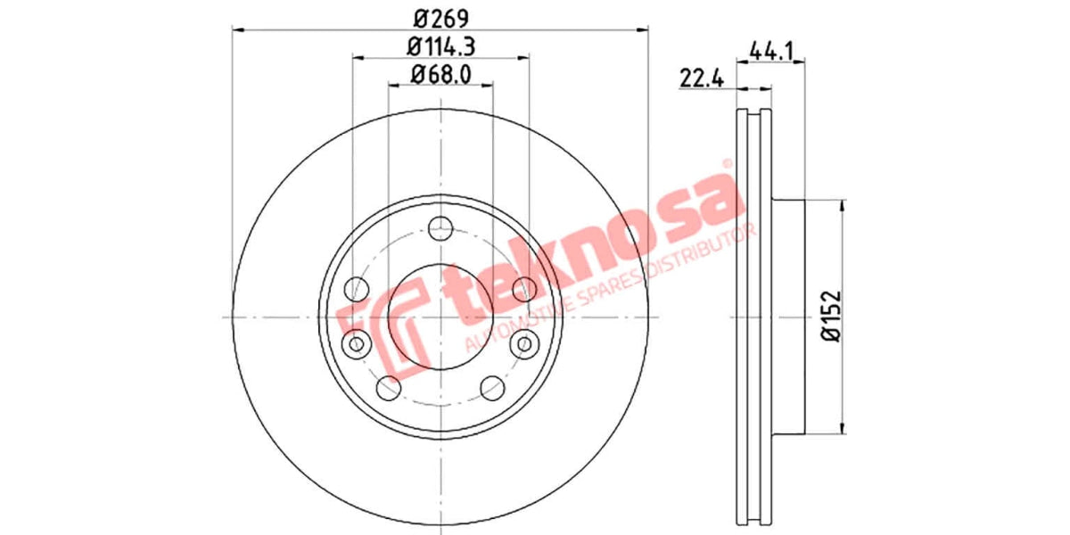 Brake Disc Renault Duster 16-/Megane4 (Fv)