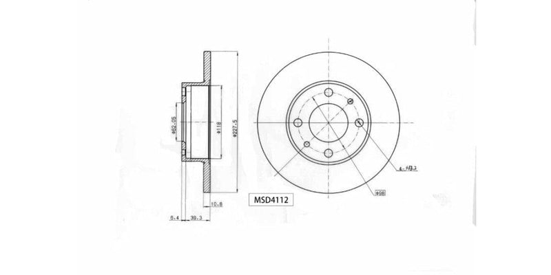 Brake Disc Solid Front Fiat 124 125 128 131 Uno Lada Niva 1967-2003 (Single) Brake Disc