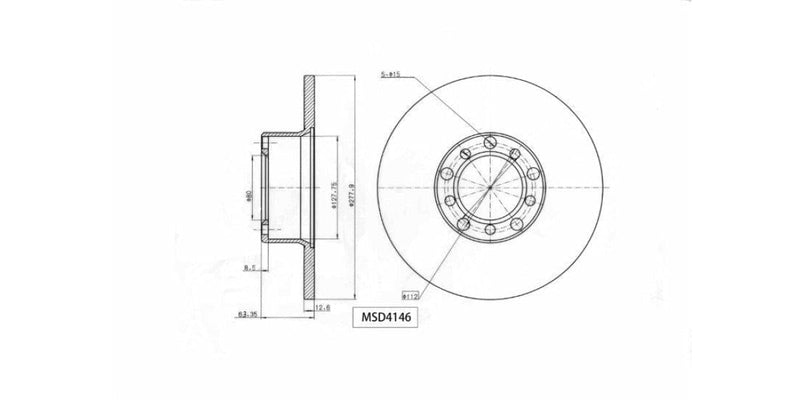 Brake Disc Solid Front Mercedes Benz W123 W115 W114 W108 1973-1986 (Single) Brake Disc