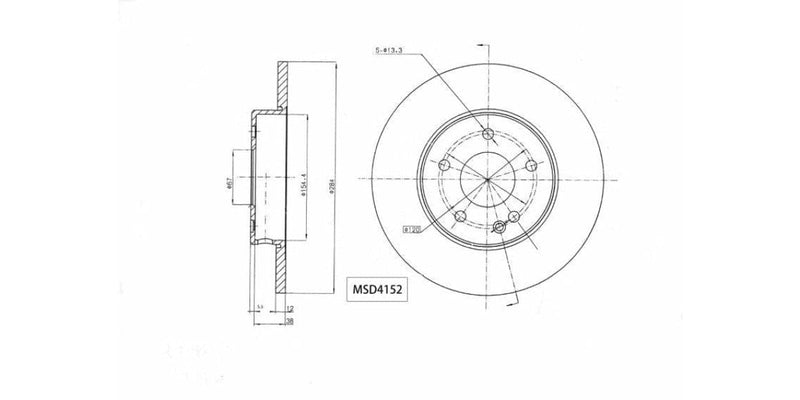 Brake Disc Solid Front Mercedes C180 [W202] 1994-2000 (Single) Brake Disc