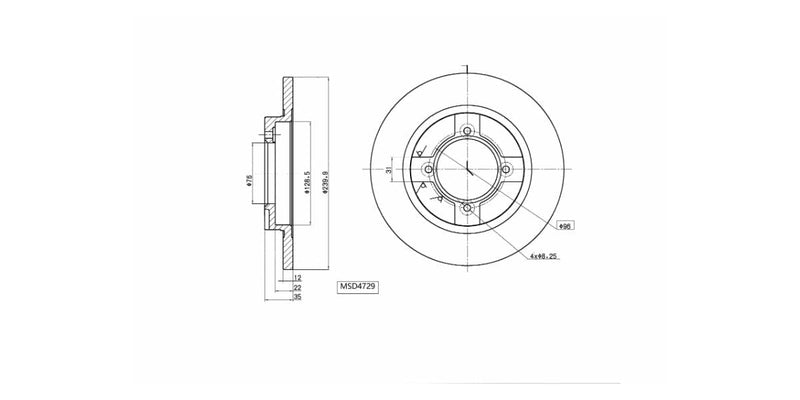 Brake Disc Solid Front Nissan Langley 1300Gl,1500,Sss 1983-1987 (Single) at Modern Auto Parts!