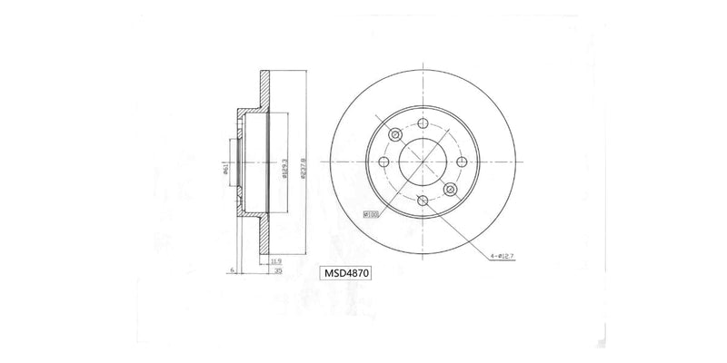 Brake Disc Solid Front Renault Clio 1.4Rt 2 1.4 1.6 1999-2006 (Single) Brake Disc