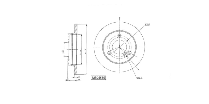 Brake Disc Solid Front Renault Kwid 1.0 2016> (Single) Brake Disc