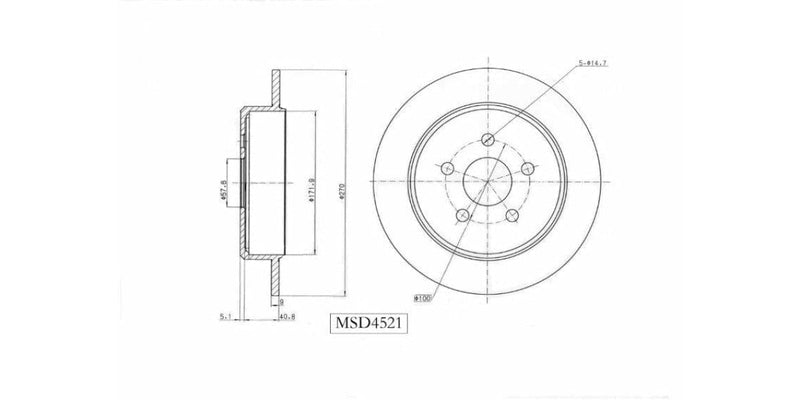 Brake Disc Solid Rear Chrysler Pt Cruiser 2.0,2.2,2.4 2000-2010 (Single) at Modern Auto Parts!
