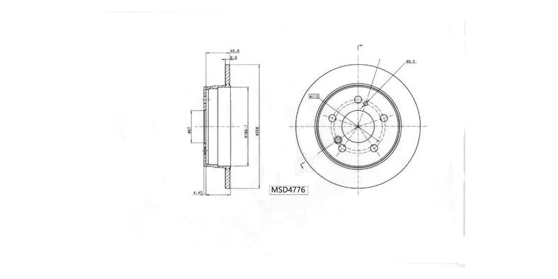 Brake Disc Solid Rear Mercedes 190E 200E 220E 260E 300D 300E E200 E280 [W124] 1986-1997 (Single)