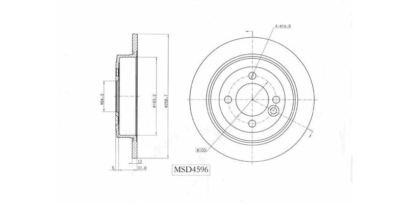 Brake Disc Solid Rear Mini Cooper [R53][R56][R52] 2002-2014 (Single) Brake Disc