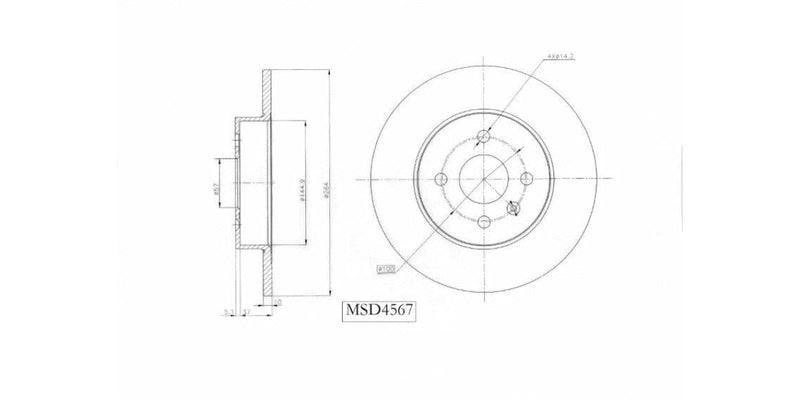 Brake Disc Solid Rear Opel Meriva 1.6I,1.8I 2003-2010 (Single) at Modern Auto Parts!