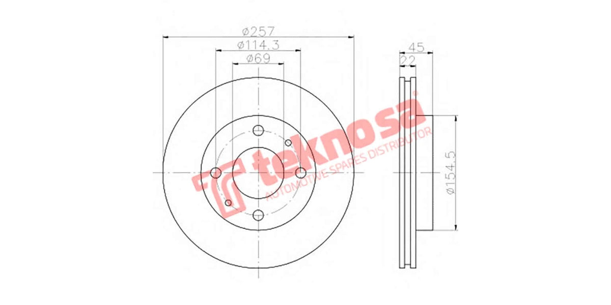 Brake Disc Sonata/Tiburon 2.0/3.0 94- (Fv)