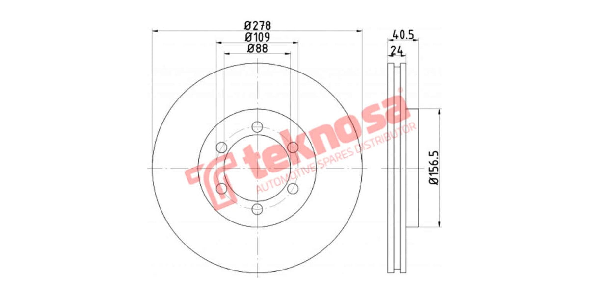 Brake Disc Ssangyong Rexton 2.3/2.8 03- (Fv)