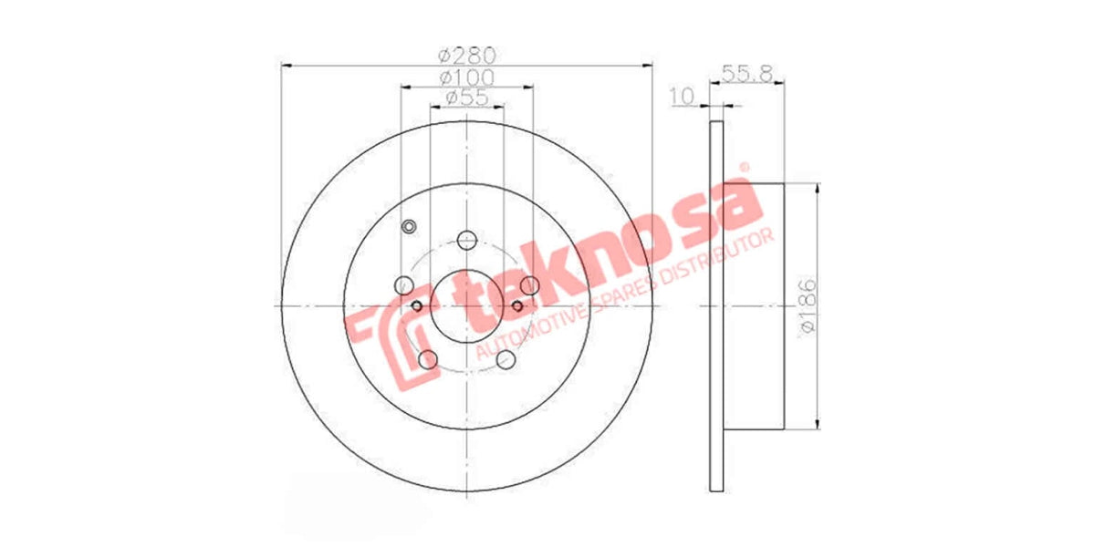 Brake Disc Toyota Avensis 06- (Rs)