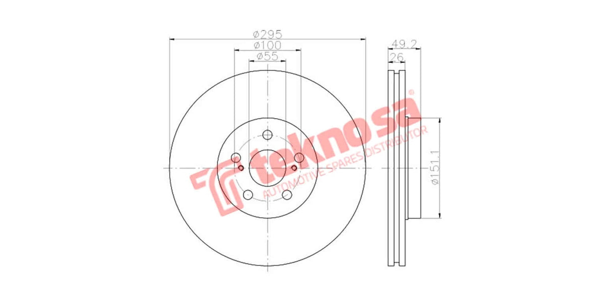 Brake Disc Toyota Avensis 10- (Fv)