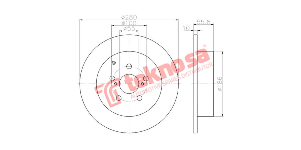 Brake Disc Toyota Avensis 10- (Rs)