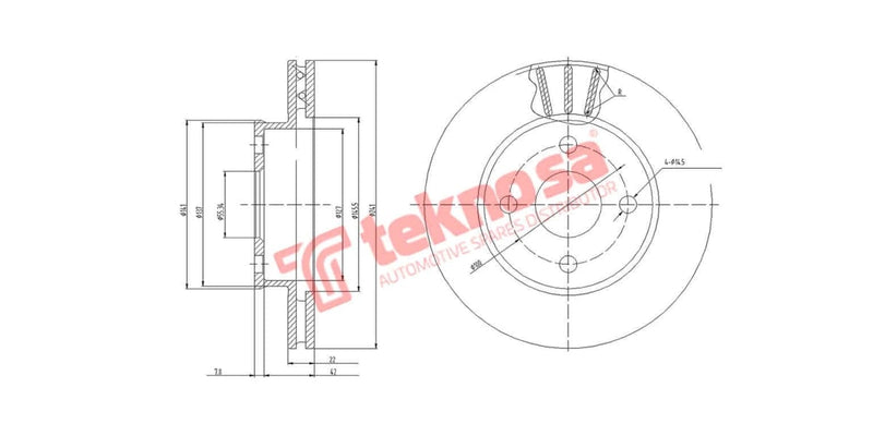 Brake Disc Toyota Corolla 160I Rsi-Rxi 93- (Fv)