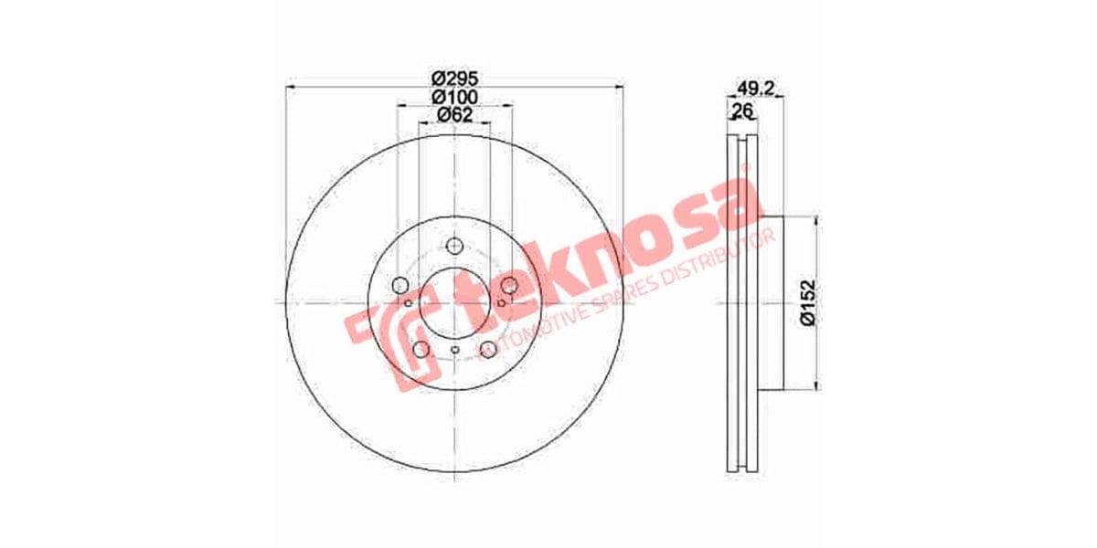 Brake Disc Toyota Corolla Verso 2009 (Fv)