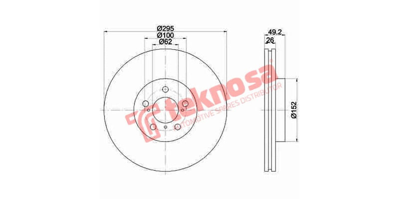 Brake Disc Toyota Corolla Verso 2009 (Fv)