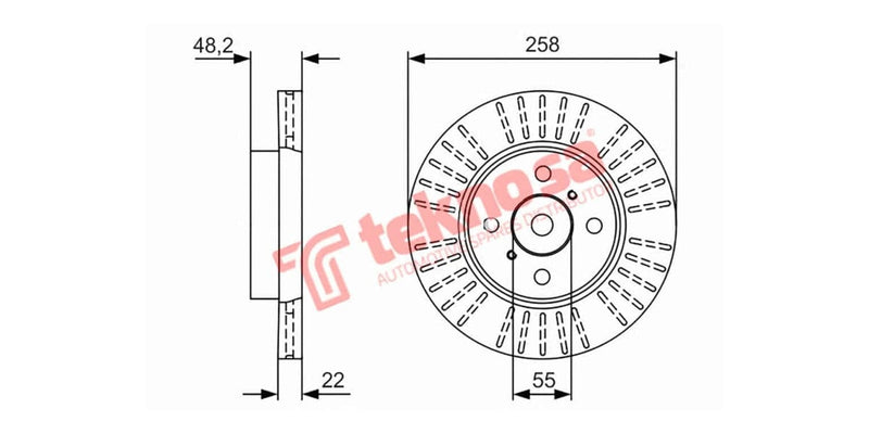 Brake Disc Toyota Corolla160I Gle 94- (Fv)