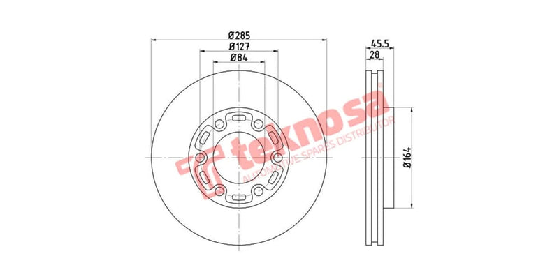 Brake Disc Toyota Hiace (Import) 95- (Fv)