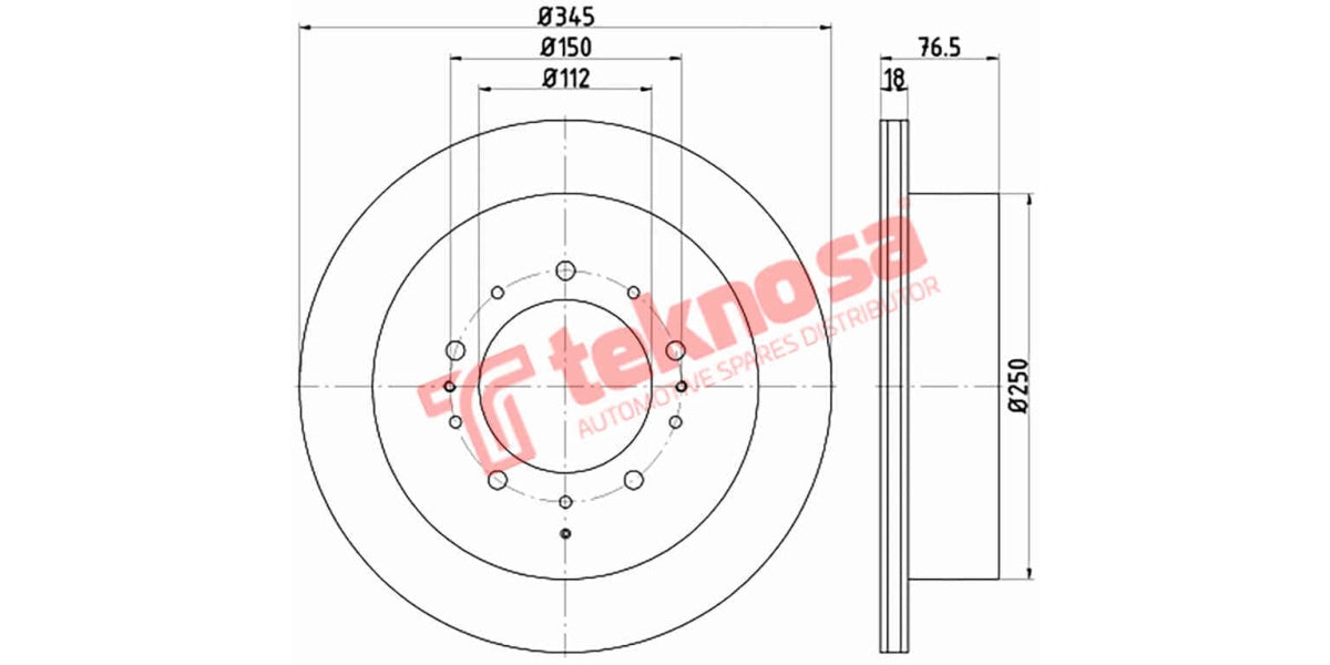 Brake Disc Toyota Landvruiser 200 07- (Rv)