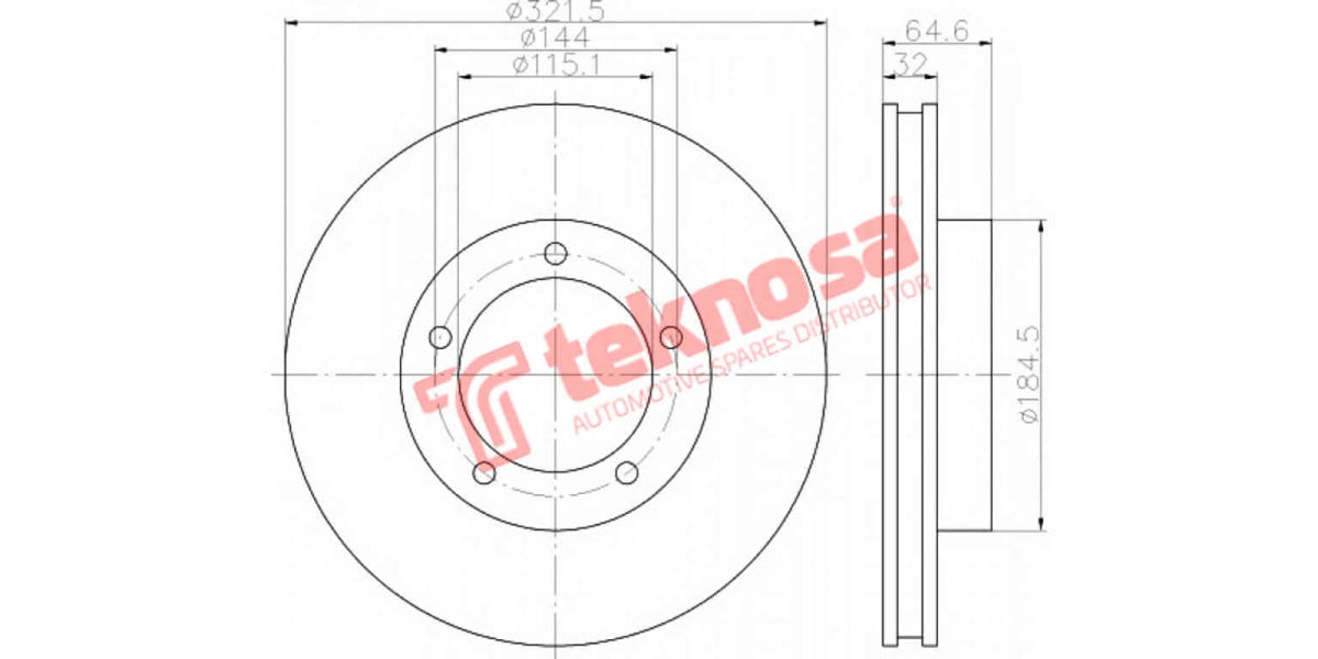 Brake Disc Toyota L/Cruiser 4X4 Hzj79 03- (Fv)