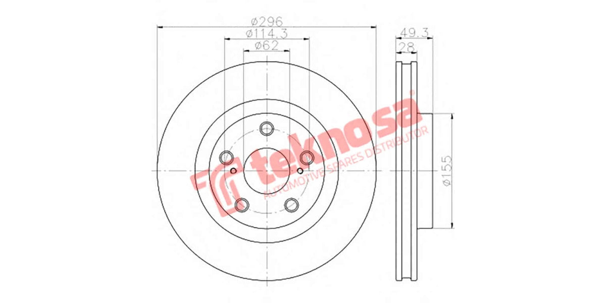 Brake Disc Toyota Rav 4 06- (Fv)