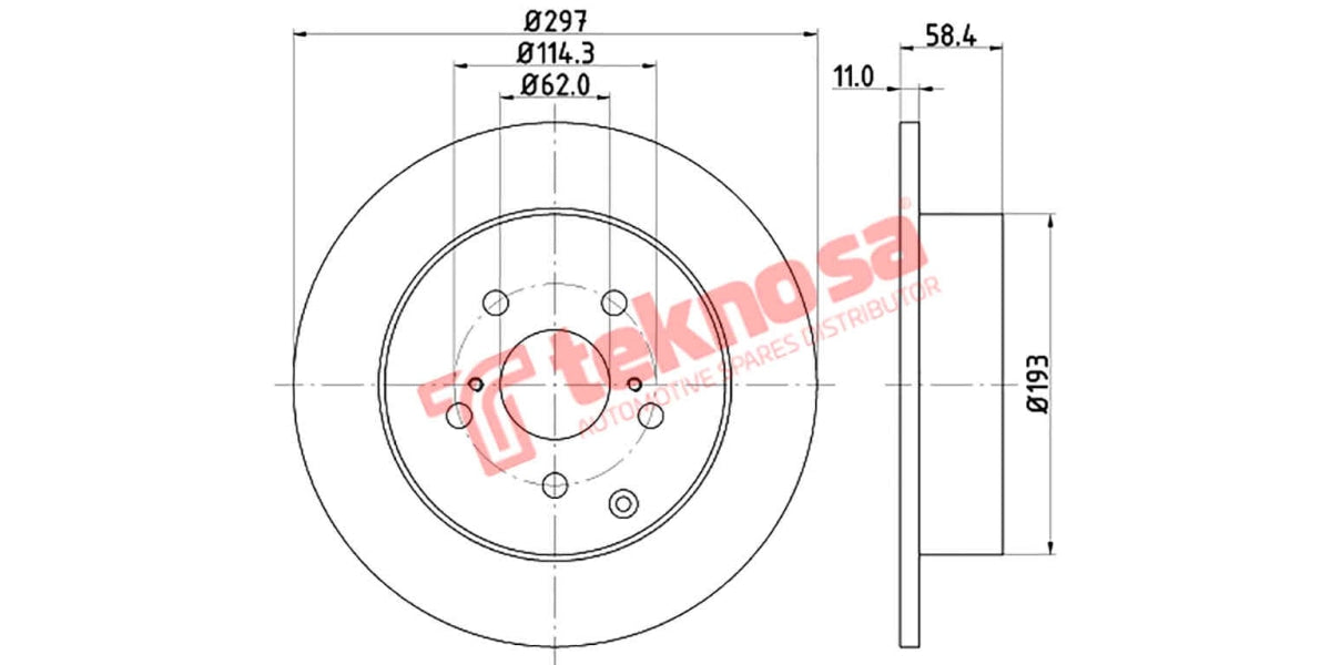 Brake Disc Toyota Verso 09- (Rs)