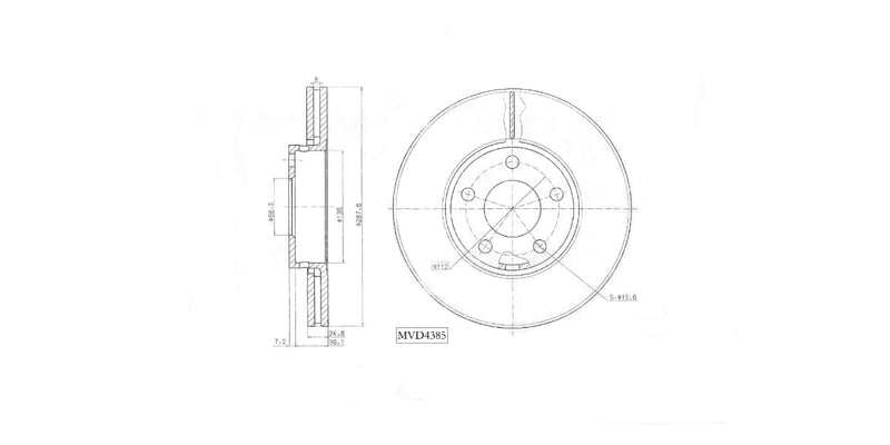 Brake Disc Vented Front Audi 500 92-94,Audi A4 01-08,A6 97-04,Vw Passat 98-05 (Single) at Modern Auto Parts!