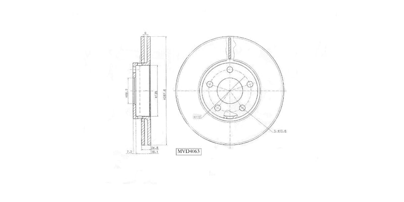Brake Disc Vented Front Audi 500 92-94 ,A4,A6,Vw Passat 2001-2008 (Single) at Modern Auto Parts!