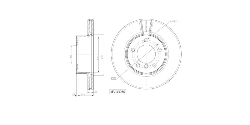Brake Disc Vented Front Bmw 120I 120D [E87]320D 320I 323I 325I[E90]Z4 23I 30I 20I 28I 2005-2012
