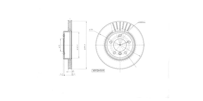 Brake Disc Vented Front Bmw 320D,329I,323I,325I,328I [E46] 1999-2005,Bmw Z4 2000-2006[E85] (Single) at Modern Auto Parts!