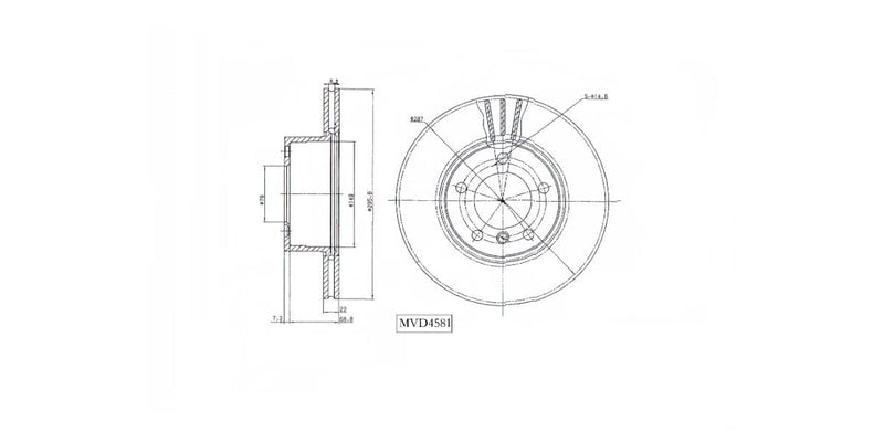 Brake Disc Vented Front Bmw 523I,525I,528I,530D,530I [E39] 1995-2004 (Single) at Modern Auto Parts!
