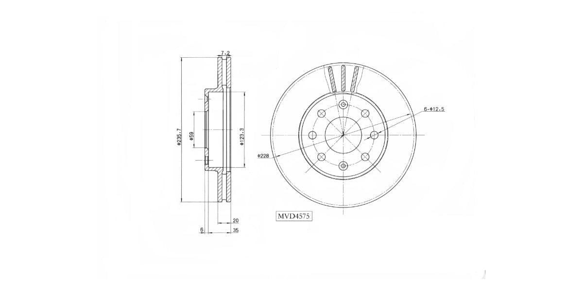 Brake Disc Vented Front Chev Aveo 1.5 Ls,Lt,Spark 1.2 2003-2010> (Single) at Modern Auto Parts!