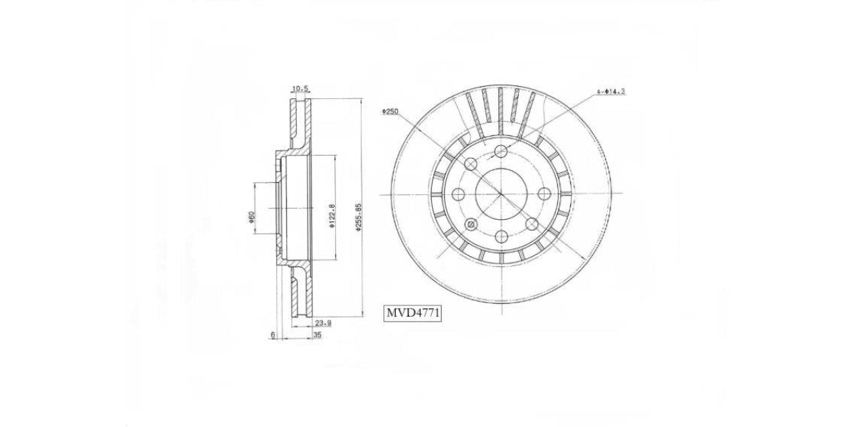 Brake Disc Vented Front Daewoo Espero 95-98,Opel Astra 93-99,Kadett 89-98,Monza (Single) at Modern Auto Parts!