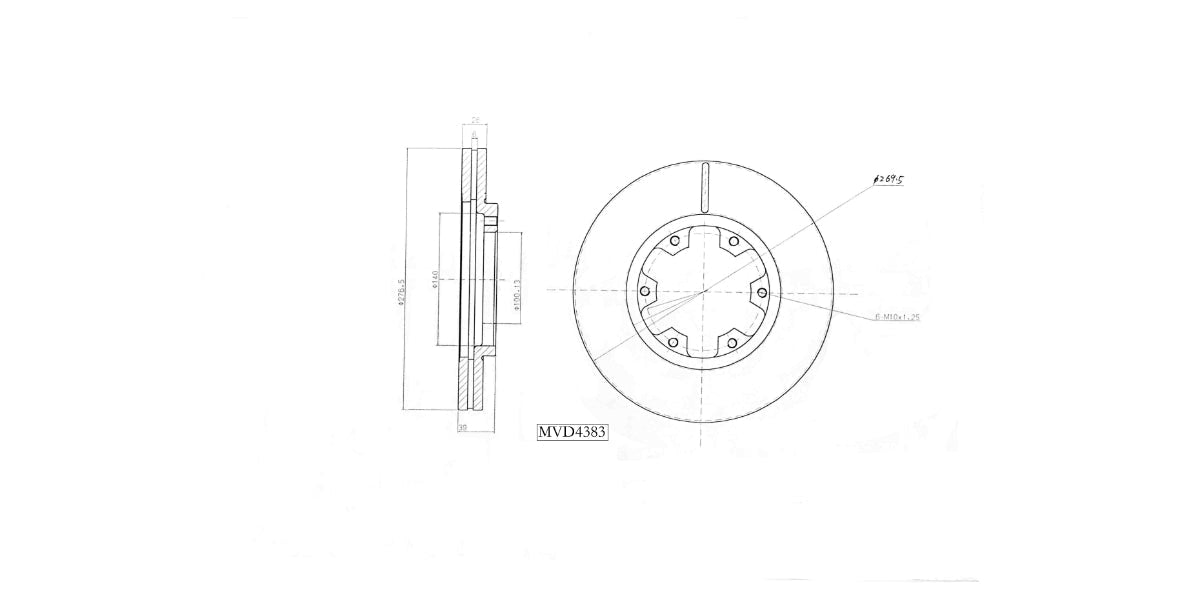 Brake Disc Vented Front Ford Maverick, Nissan Hardbody 99-08,Np300 2009> (Single) at Modern Auto Parts!