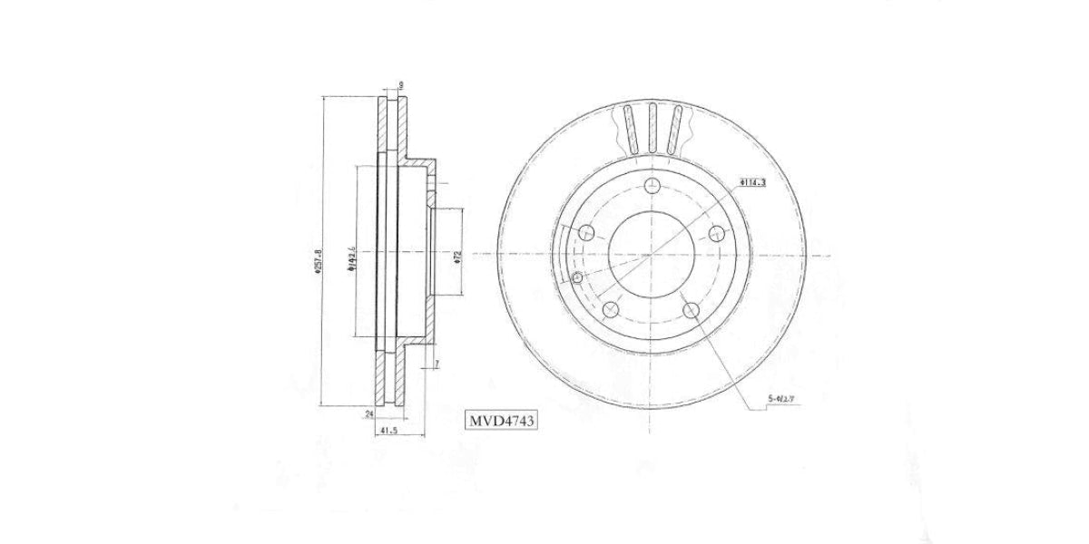 Brake Disc Vented Front Ford Telstar 1993-1997,Mazda 626 1993-2000,Mx6 93> (Single) at Modern Auto Parts!