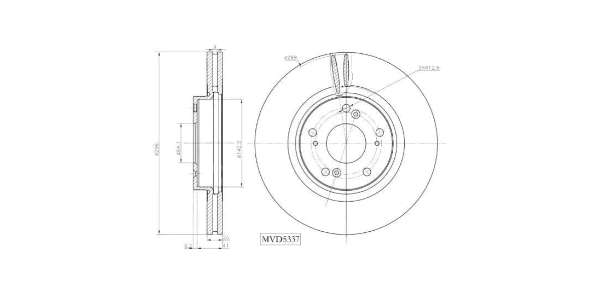 Brake Disc Vented Front Honda Accord Viii 2,0I,2.2I,2.4I 2008-2014 (Single) at Modern Auto Parts!