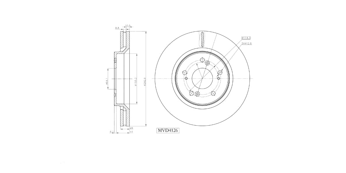 Brake Disc Vented Front Honda Cr-V 2.0I 2.2I 2.4I 2006-2017 (Single) Brake Disc