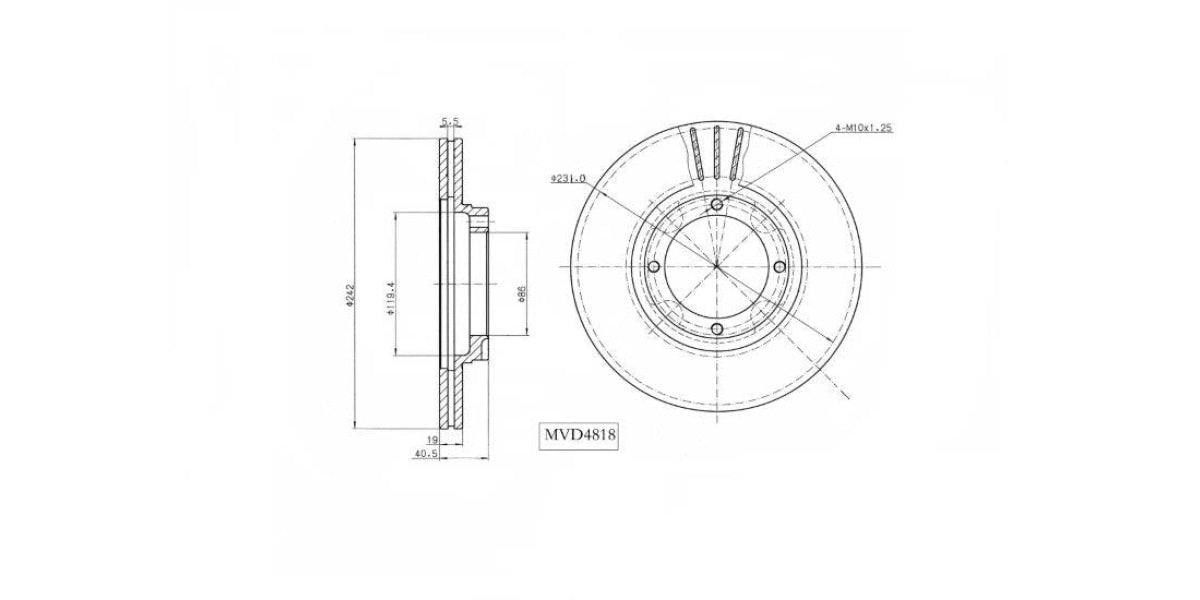 Brake Disc Vented Front Hyundai Accent I 1.3,1.5,Scoupe 1994-2002 (Single) at Modern Auto Parts!