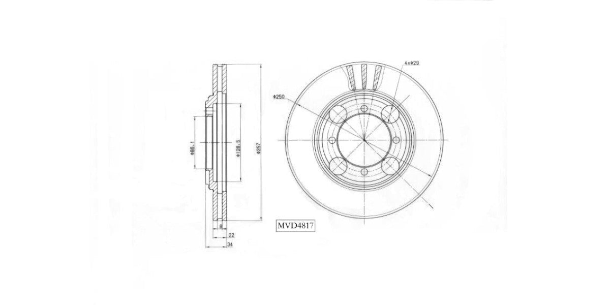 Brake Disc Vented Front Hyundai Elantra 1.6,1.8.2.0,Tiburon 1994-2005 (Single) at Modern Auto Parts!