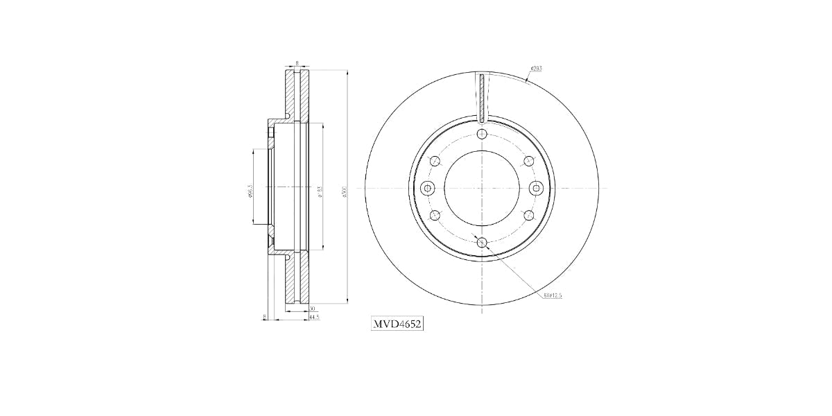 Brake Disc Vented Front Hyundai H1 2.4 Mpi,2.5Crdi 2009-2017 (Single) at Modern Auto Parts!