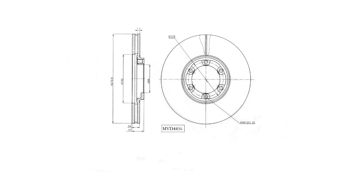 Brake Disc Vented Front Isuzu Frontier,Kb320,Trooper 1993-2004 (Single) at Modern Auto Parts!