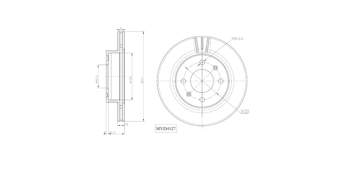 Brake Disc Vented Front Kia Picanto 1.1,Picanto 2 1.0,1.2 2004>2011> (Single) at Modern Auto Parts!