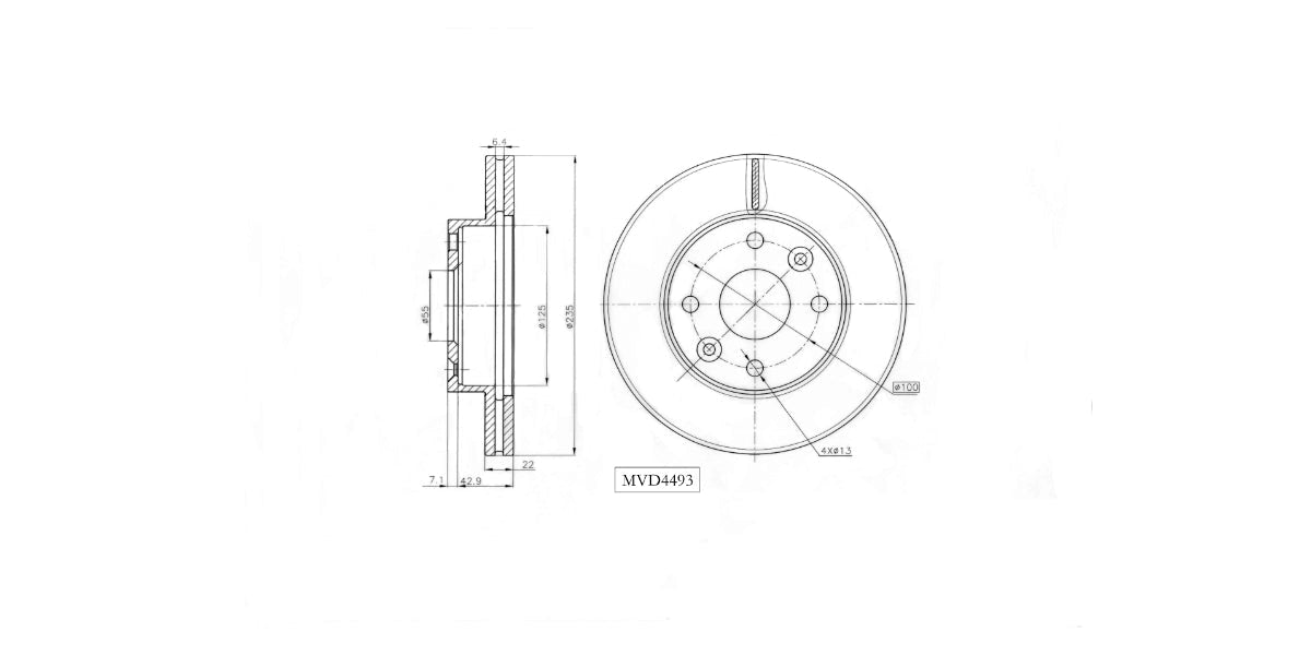 Brake Disc Vented Front Kia Rio 1.3,1.5,Rio 2 1.4,1.6 2000-2010 (Single) at Modern Auto Parts!