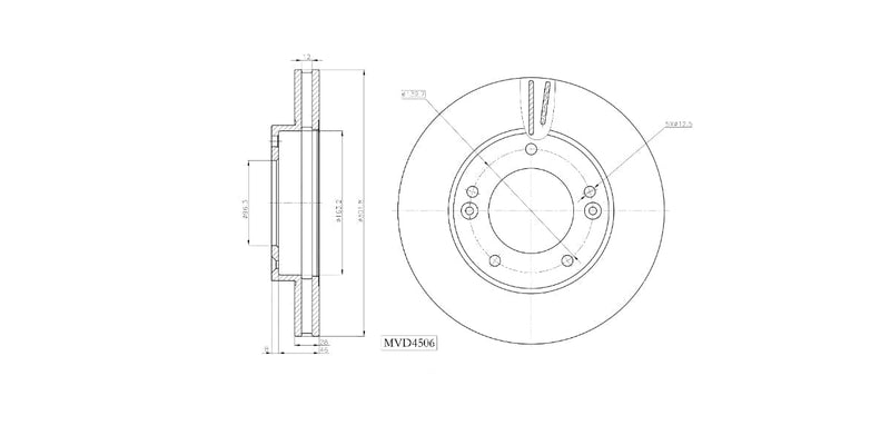 Brake Disc Vented Front Kia Sorento 2.5 Cdri,2.5 V6 2003-2009 (Single) at Modern Auto Parts!