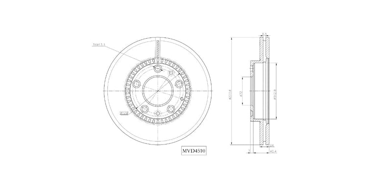 Brake Disc Vented Front Mazda 6 [Gg][Mzr]Mps Atenza,Premacy 2001-2008 (Single) at Modern Auto Parts!