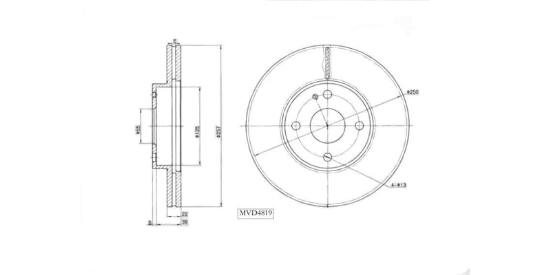 Brake Disc Vented Front Mazda Astina 180Se,Etude,Mx5 1995-2005 (Single) at Modern Auto Parts!
