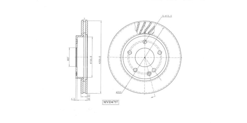 Brake Disc Vented Front Mercedes A160 [W168] 2000-2005 (Single) at Modern Auto Parts!